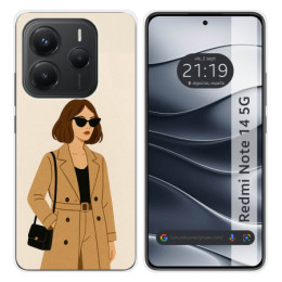 Funda Silicona para Xiaomi Redmi Note 14 5G diseño Mujer...