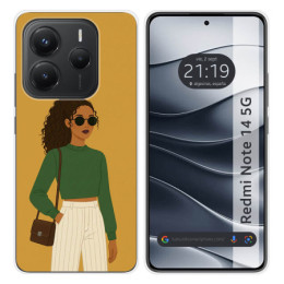 Funda Silicona para Xiaomi Redmi Note 14 5G diseño Mujer...