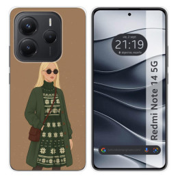 Funda Silicona para Xiaomi Redmi Note 14 5G diseño Mujer...