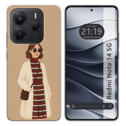 Funda Silicona para Xiaomi Redmi Note 14 5G diseño Mujer...