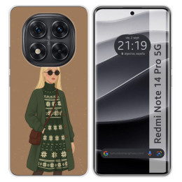 Funda Silicona para Xiaomi Redmi Note 14 Pro 5G diseño...