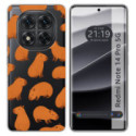 Funda Silicona Transparente para Xiaomi Redmi Note 14 Pro 4G diseño Capibara 02 Dibujos