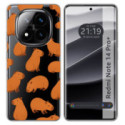 Funda Silicona Transparente para Xiaomi Redmi Note 14 Pro+ Plus 5G diseño Capibara 02 Dibujos