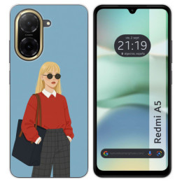 Funda Silicona para Xiaomi Redmi A5 diseño Mujer 04 Dibujos