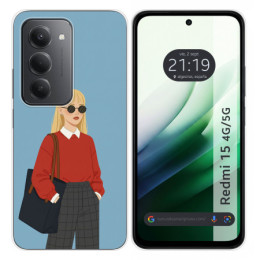 Funda Silicona para Xiaomi Redmi 15 4G / 5G diseño Mujer...