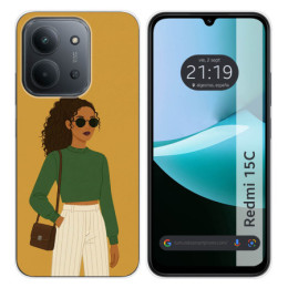 Funda Silicona para Xiaomi Redmi 15C 4G / 5G diseño Mujer...