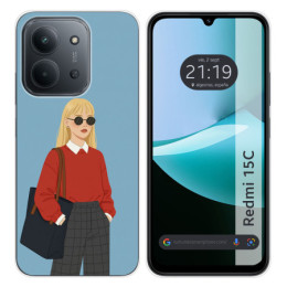 Funda Silicona para Xiaomi Redmi 15C 4G / 5G diseño Mujer...