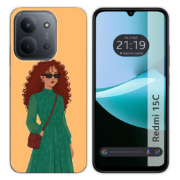 Funda Silicona para Xiaomi Redmi 15C 4G / 5G diseño Mujer...