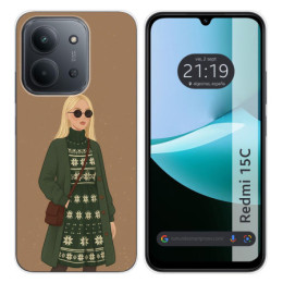 Funda Silicona para Xiaomi Redmi 15C 4G / 5G diseño Mujer...