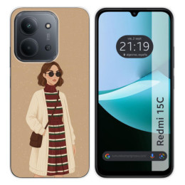 Funda Silicona para Xiaomi Redmi 15C 4G / 5G diseño Mujer...
