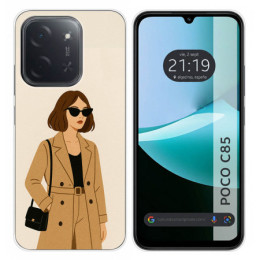 Funda Silicona para Xiaomi Poco C85 diseño Mujer 01 Dibujos