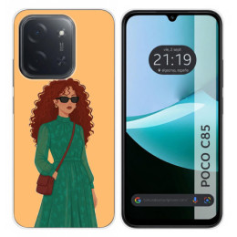 Funda Silicona para Xiaomi Poco C85 diseño Mujer 06 Dibujos