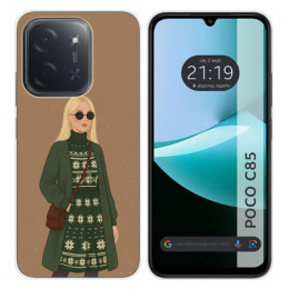 Funda Silicona para Xiaomi Poco C85 diseño Mujer 08 Dibujos