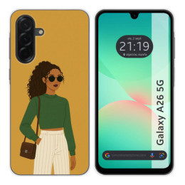 Funda Silicona para Samsung Galaxy A26 5G diseño Mujer 02...