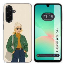 Funda Silicona para Samsung Galaxy A26 5G diseño Mujer 03...