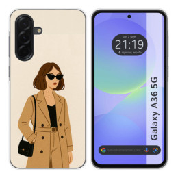 Funda Silicona para Samsung Galaxy A36 5G diseño Mujer 01...