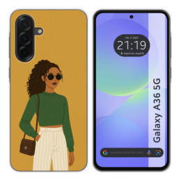 Funda Silicona para Samsung Galaxy A36 5G diseño Mujer 02...
