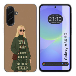 Funda Silicona para Samsung Galaxy A36 5G diseño Mujer 08...