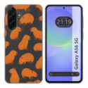 Funda Silicona Transparente para Samsung Galaxy A56 5G diseño Capibara 02 Dibujos
