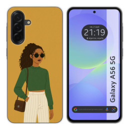 Funda Silicona para Samsung Galaxy A56 5G diseño Mujer 02...