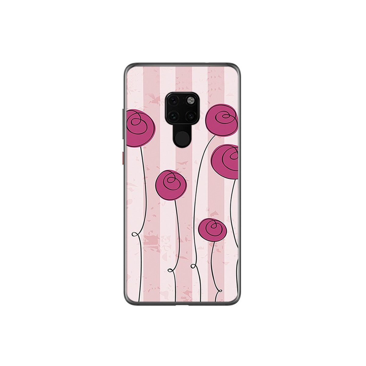 Funda Gel Tpu para Huawei Mate 20 Diseño Flores Vintage Dibujos