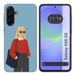 Funda Silicona para Samsung Galaxy A56 5G diseño Mujer 04...