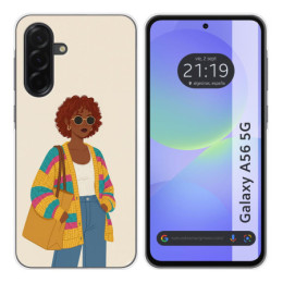 Funda Silicona para Samsung Galaxy A56 5G diseño Mujer 05...