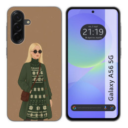 Funda Silicona para Samsung Galaxy A56 5G diseño Mujer 08...