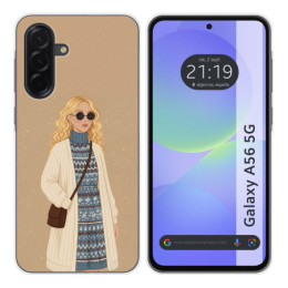 Funda Silicona para Samsung Galaxy A56 5G diseño Mujer 10...