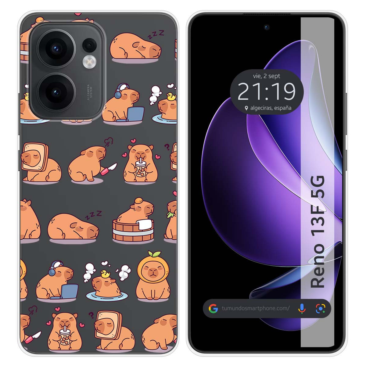 Funda Silicona Transparente para Oppo Reno 13F...