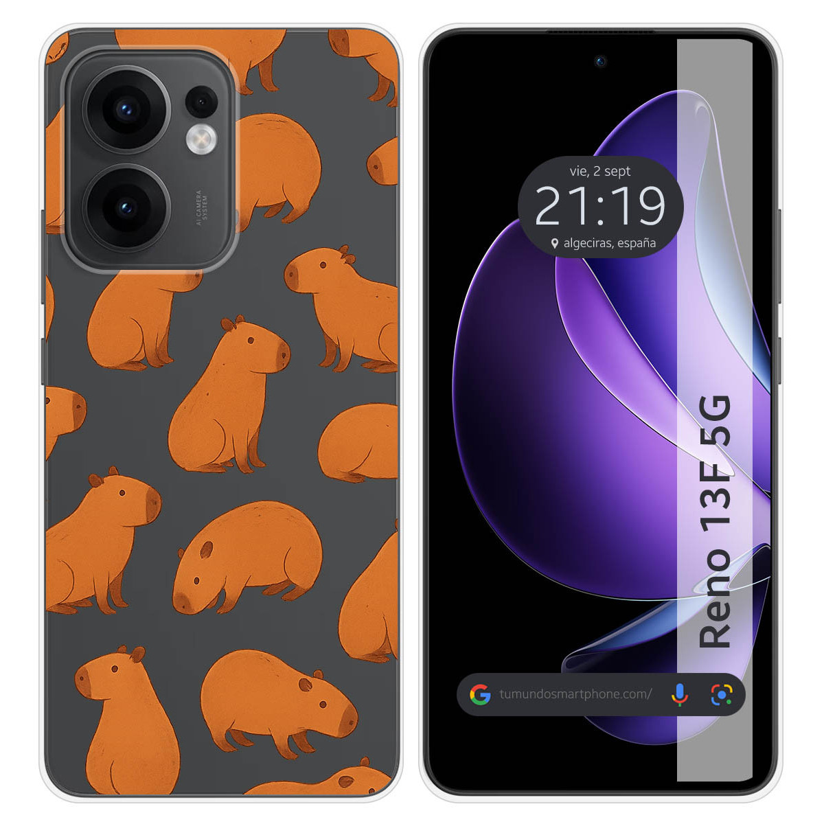 Funda Silicona Transparente para Oppo Reno 13F...