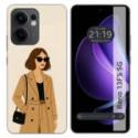 Funda Silicona para Oppo Reno 13FS 4G / 13 FS 5G diseño Mujer 01 Dibujos