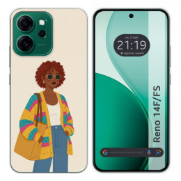 Funda Silicona para Oppo Reno 14 F / 14F 5G diseño Mujer...