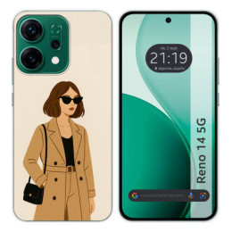 Funda Silicona para Oppo Reno 14 5G diseño Mujer 01 Dibujos