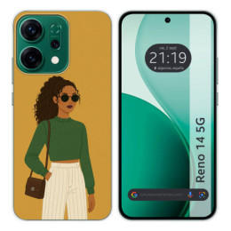 Funda Silicona para Oppo Reno 14 5G diseño Mujer 02 Dibujos