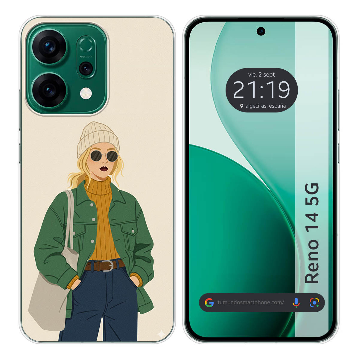 Funda Silicona para Oppo Reno 14 5G diseño...