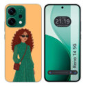 Funda Silicona para Oppo Reno 14 5G diseño Mujer 06 Dibujos