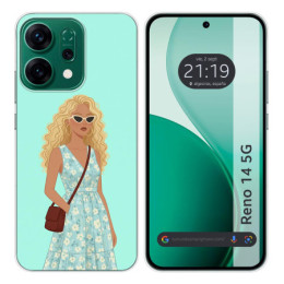 Funda Silicona para Oppo Reno 14 5G diseño Mujer 07 Dibujos