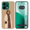 Funda Silicona para Oppo Reno 14 5G diseño Mujer 09 Dibujos