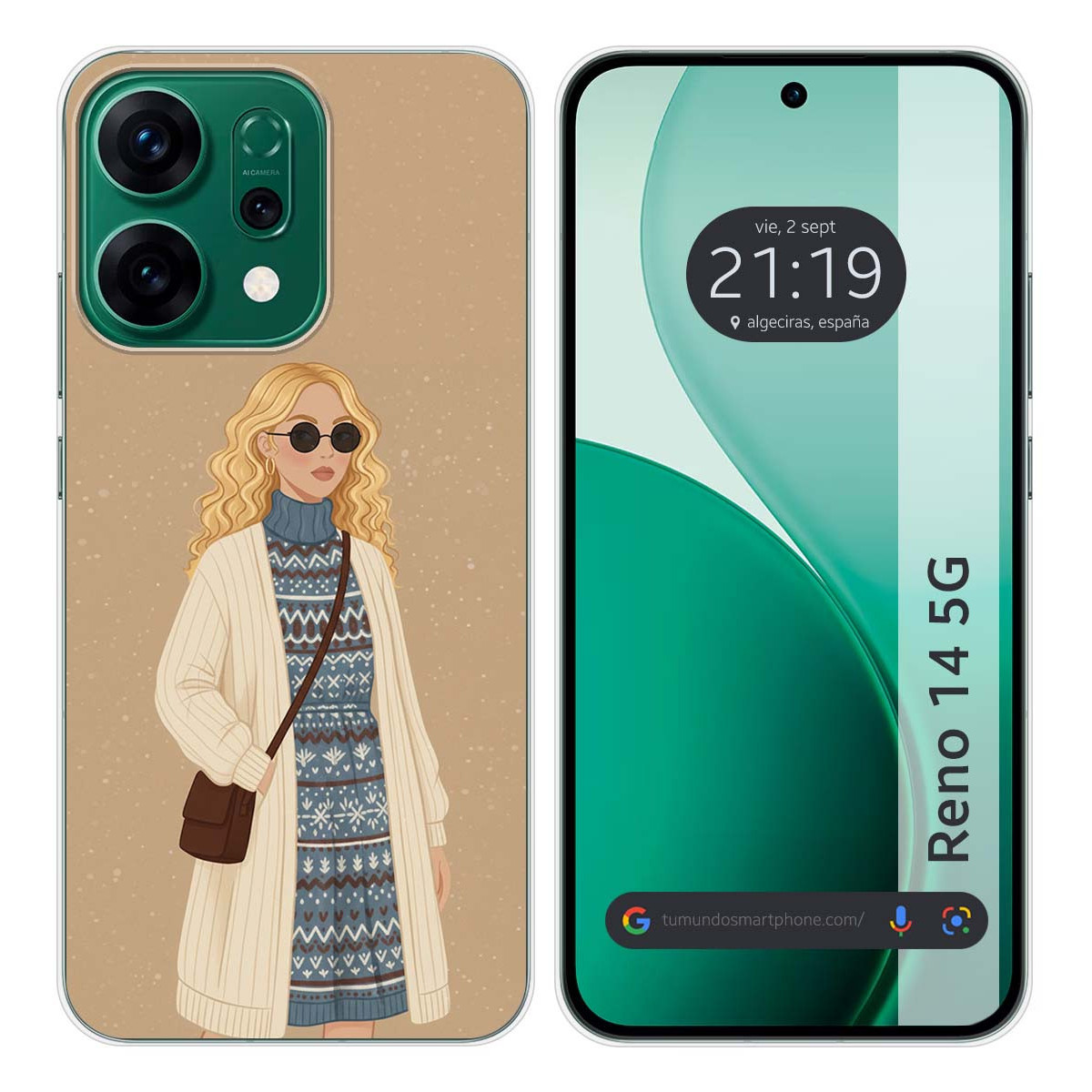 Funda Silicona para Oppo Reno 14 5G diseño...