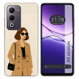 Funda Silicona para Oppo A5m / A5 4G / 5G diseño Mujer 01...