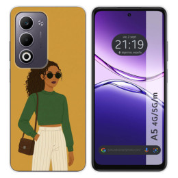 Funda Silicona para Oppo A5m / A5 4G / 5G diseño Mujer 02...