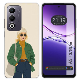 Funda Silicona para Oppo A5m / A5 4G / 5G diseño Mujer 03...