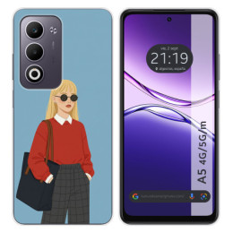 Funda Silicona para Oppo A5m / A5 4G / 5G diseño Mujer 04...