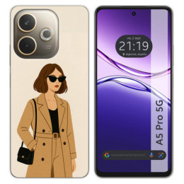 Funda Silicona para Oppo A5 Pro 5G diseño Mujer 01 Dibujos