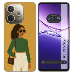 Funda Silicona para Oppo A5 Pro 5G diseño Mujer 02 Dibujos