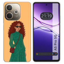 Funda Silicona para Oppo A5 Pro 5G diseño Mujer 06 Dibujos