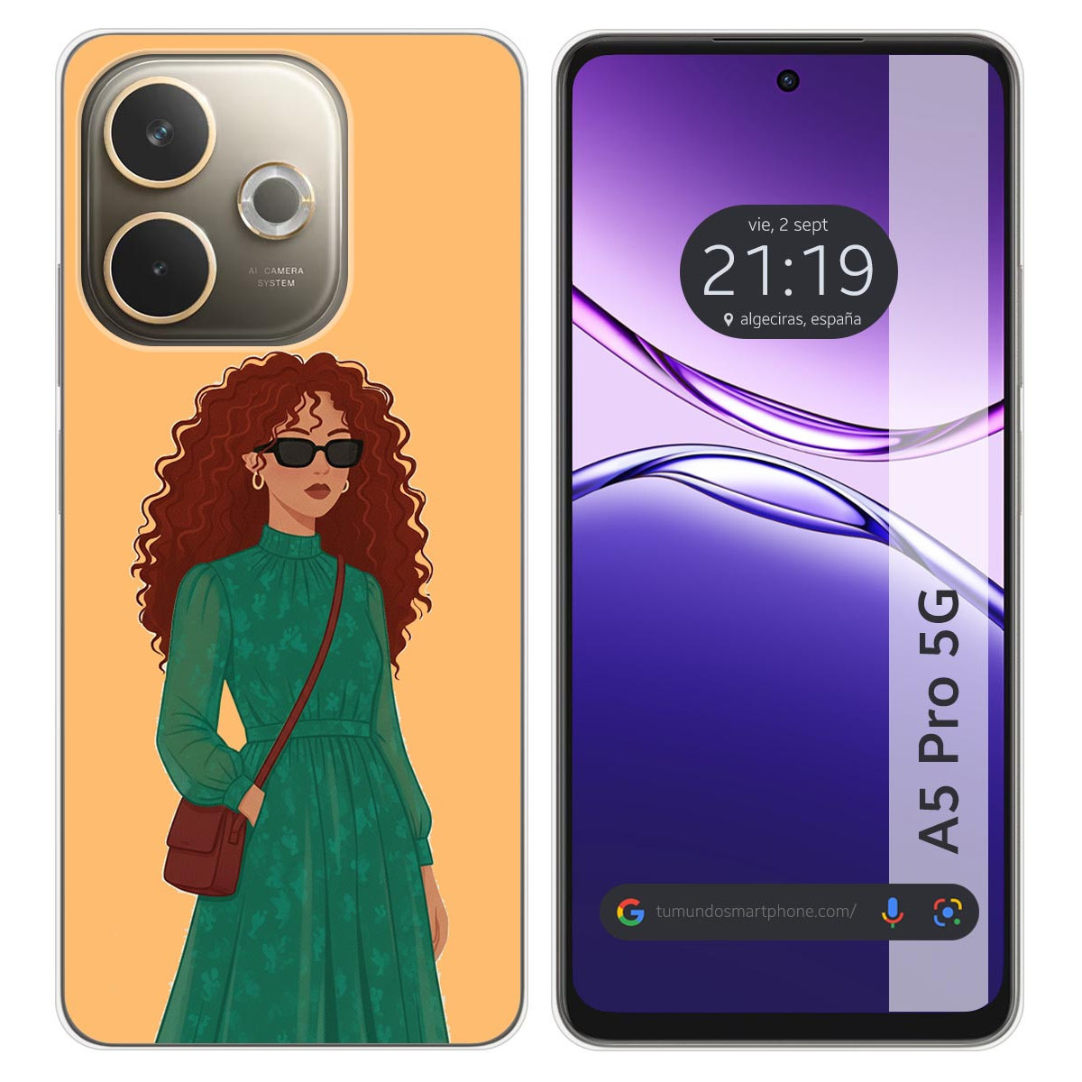 Funda Silicona para Oppo A5 Pro 5G diseño Mujer...