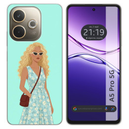 Funda Silicona para Oppo A5 Pro 5G diseño Mujer 07 Dibujos