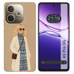 Funda Silicona para Oppo A5 Pro 5G diseño Mujer 10 Dibujos